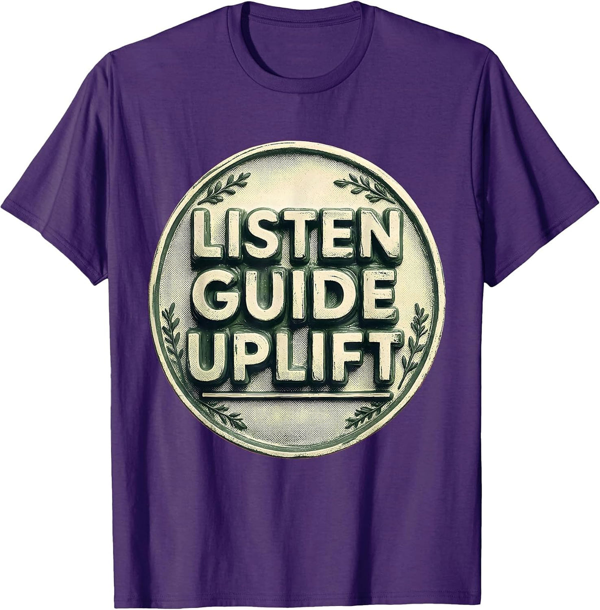 Listen Guide Uplift Groovy Social Worker Appreciation T-Shirt - Purple