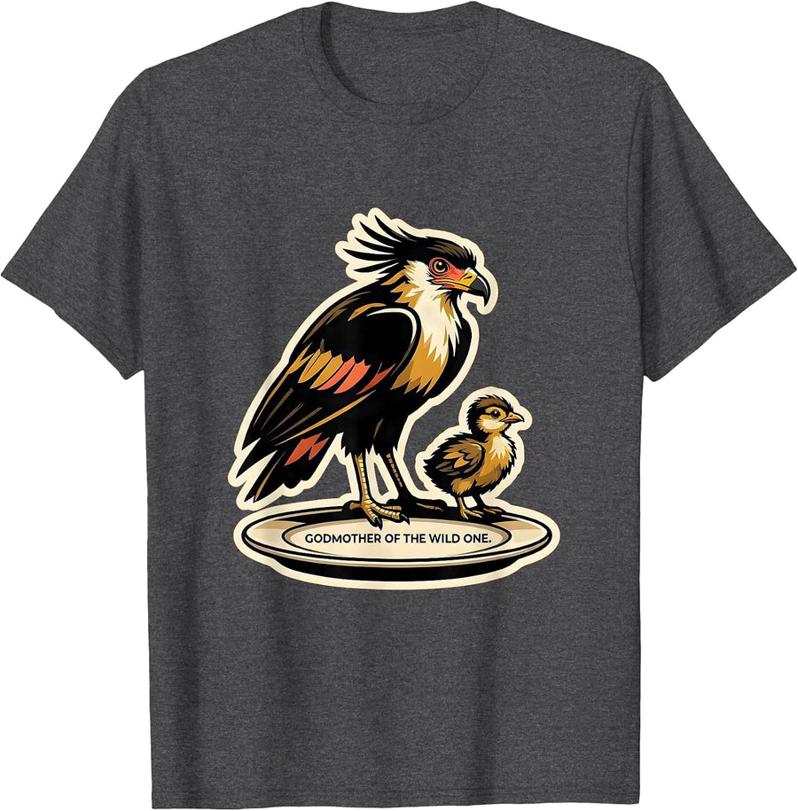 Men's Godmother Of The Wild One Playful Family Matching First T-Shirt - Dark Heather Grey