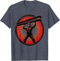Labor Day Steel Worker Graphic Tee T-Shirt - Heather Blue