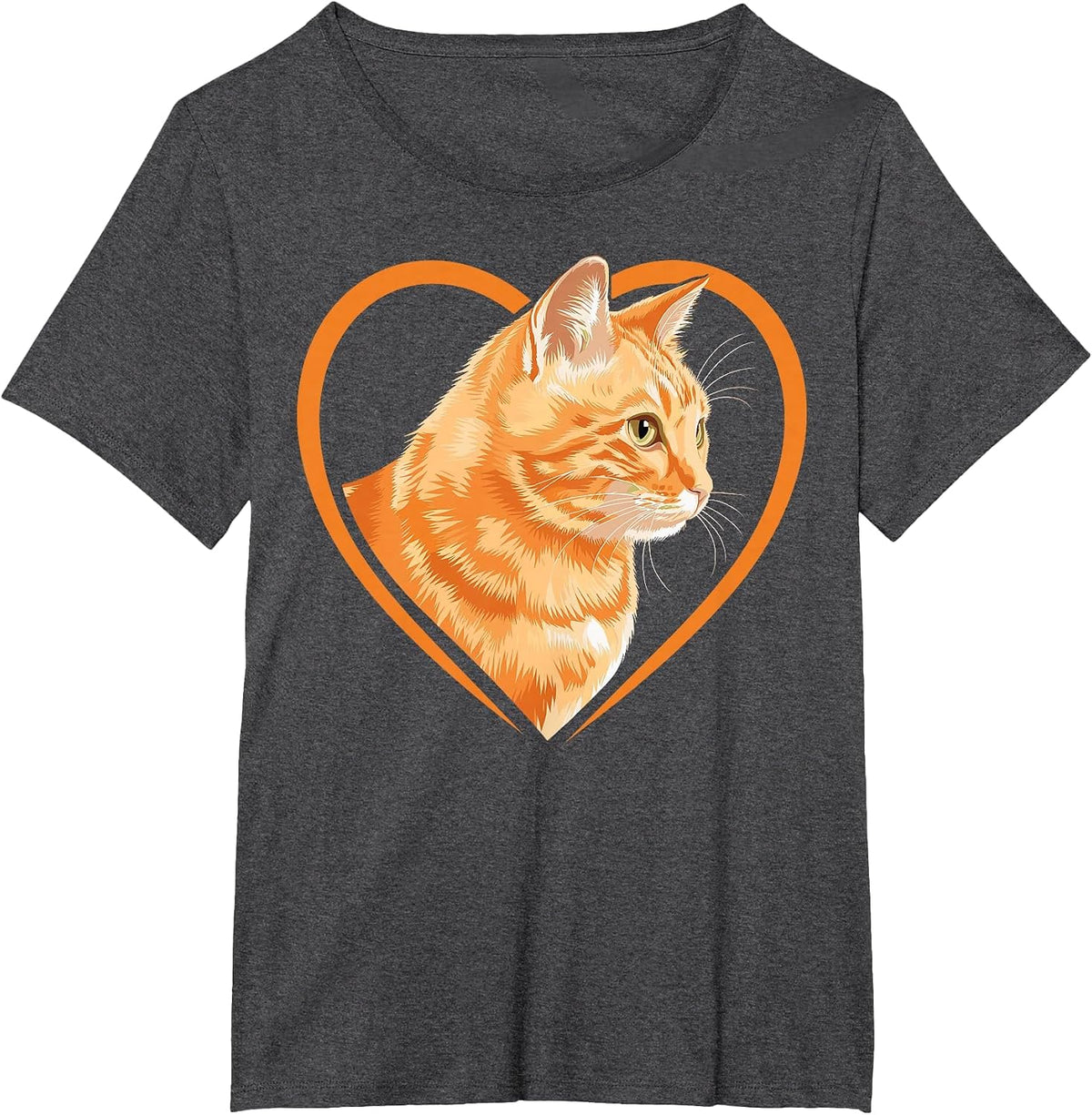 Orange Tabby Cat Orange Cat T-Shirt - Dark Heather Grey