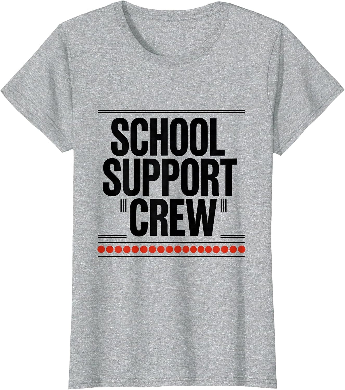Women's School Support Crew Retro PTA Parent Volunteer Crew Pride T-Shirt - Heather Grey