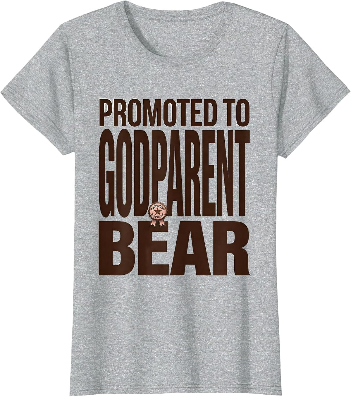 Women's Promoted To Godparent Bear Cute Bear Family Matching Baby T-Shirt - Heather Grey