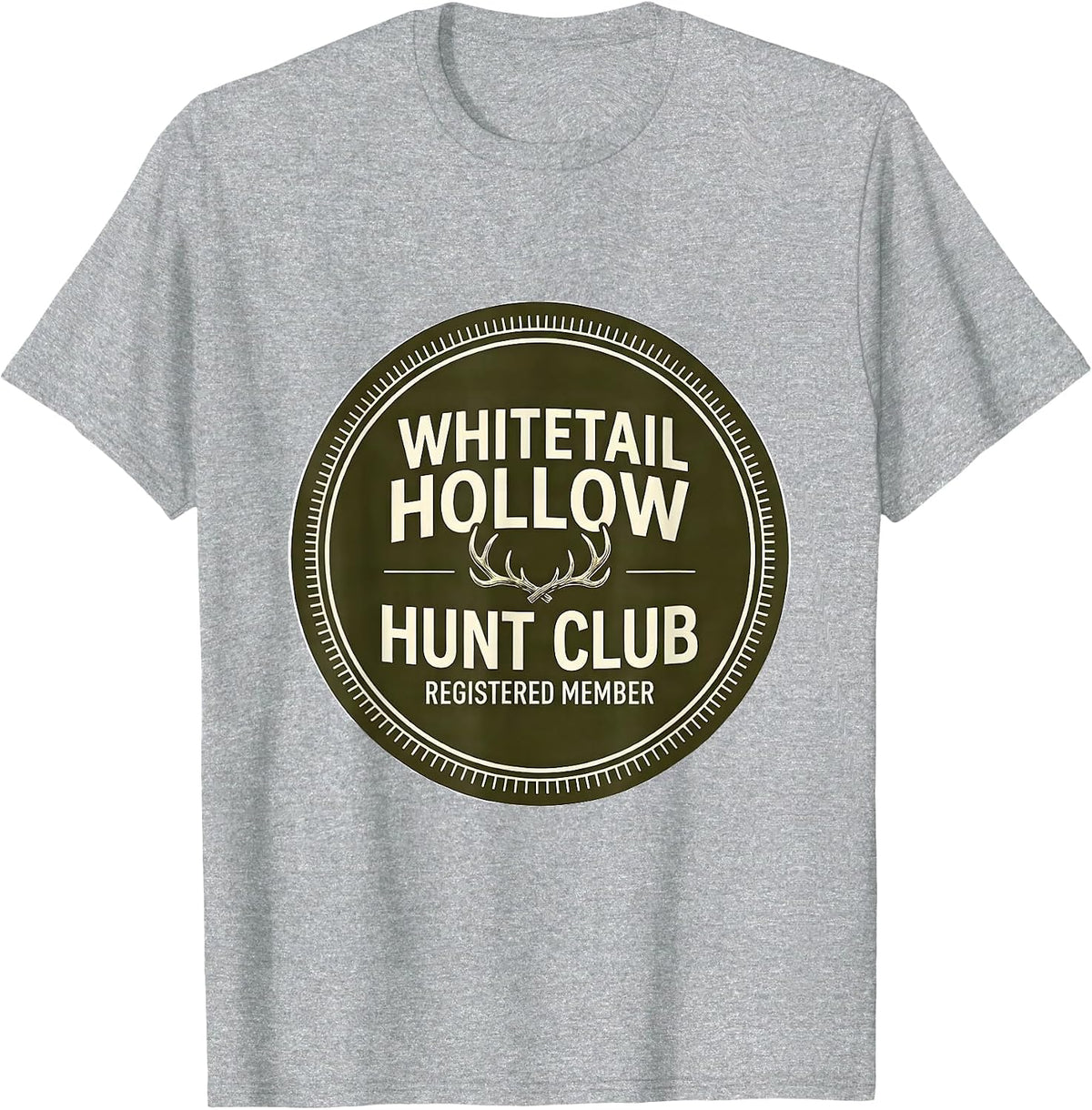Men's Whitetail Hollow Hunt Club Registered Member Hunter Dad T-Shirt - Heather Grey