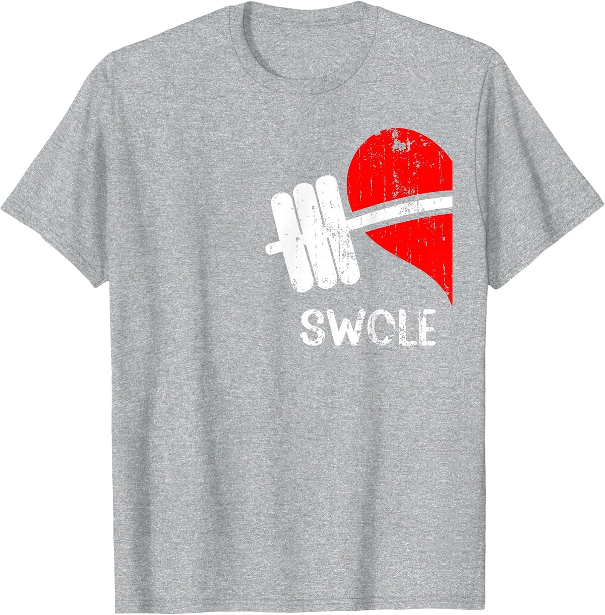 Swole Mates Couples Matching Gym Funny Tee Weightlifting T-Shirt - Heather Grey