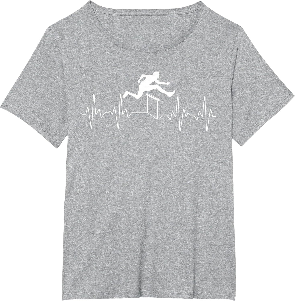 Hurdles Track & Field Art for Men Women Jumper Track Coach T-Shirt - Heather Grey