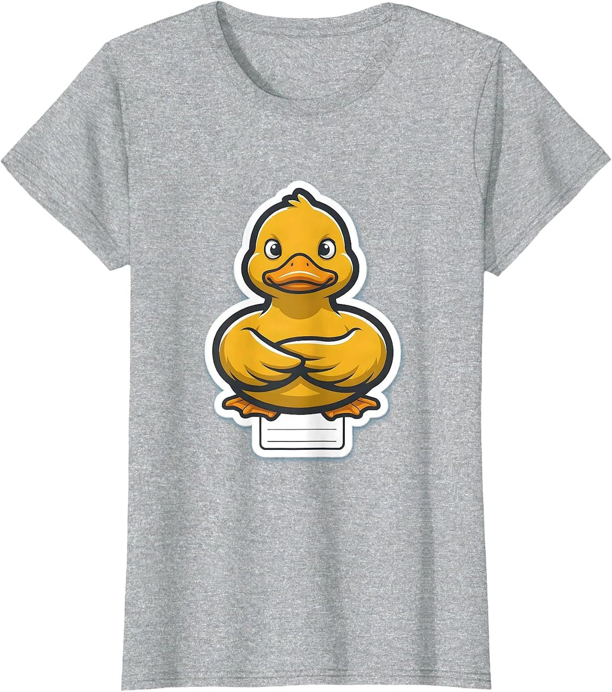 Duck Bust Sarcastic Humor Novelty Gift T-Shirt - Heather Grey