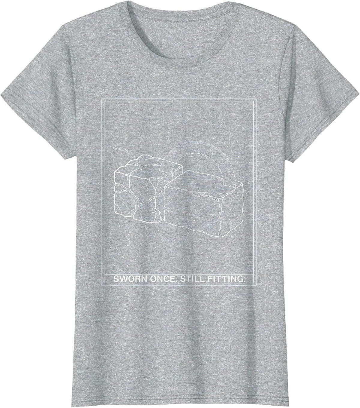 Sworn Once Still Fitting Freemason Square & Compass T-Shirt - Heather Grey