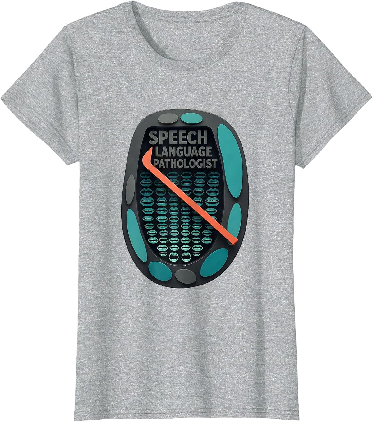 Women's Speech Language Pathologist Midcentury Modern SLP Retro T-Shirt - Heather Grey