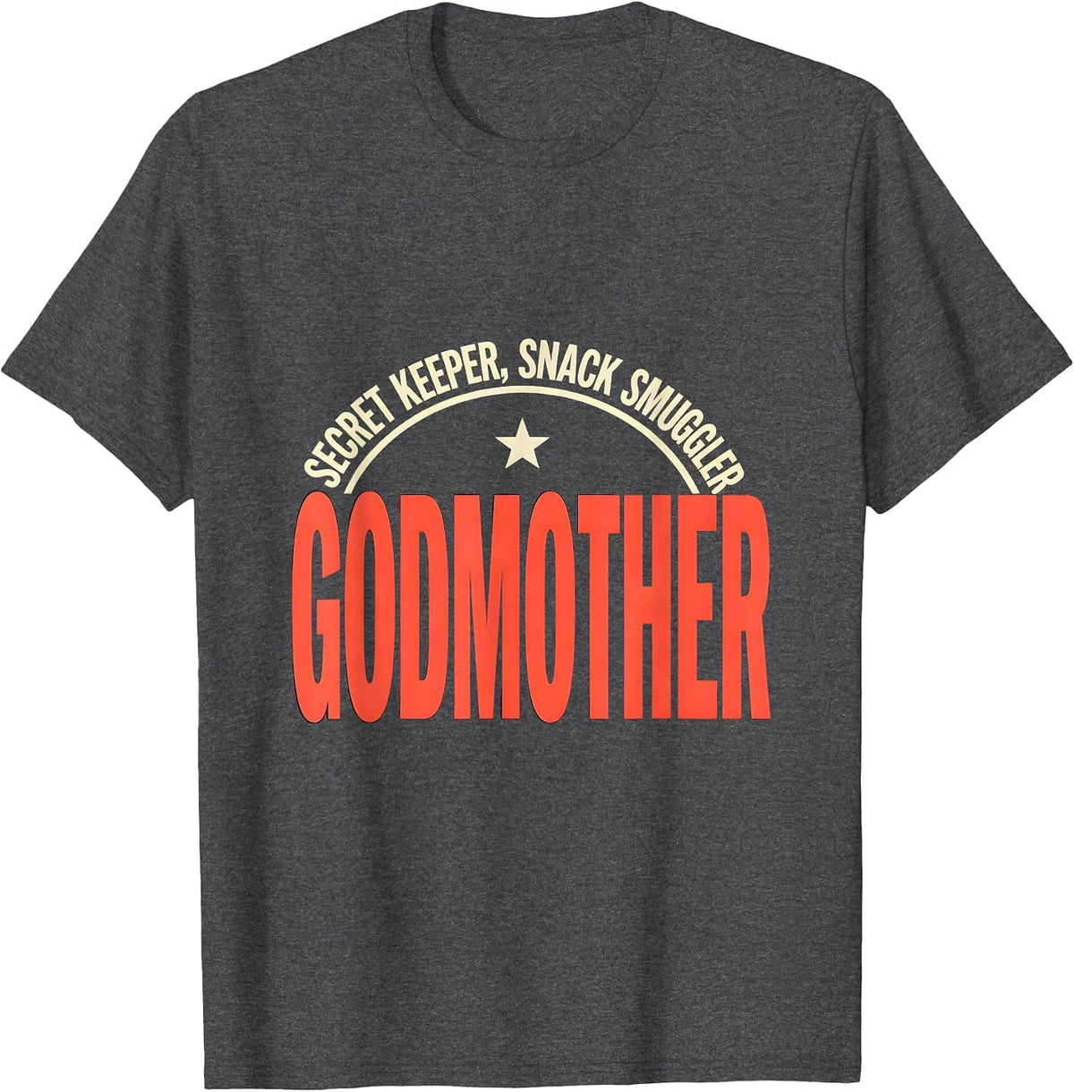 Secret Keeper Snack Smuggler Godmother Funny T-Shirt - Dark Heather Grey