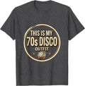 Men's This Is My 70s Disco Outfit Retro Party Costume Funny Disco T-Shirt - Dark Heather Grey