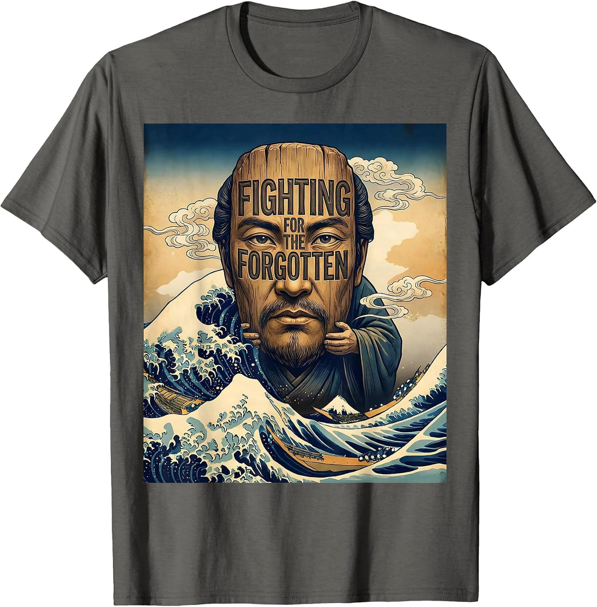 Fighting for the Forgotten Social Worker Design T-Shirt - Asphalt Grey