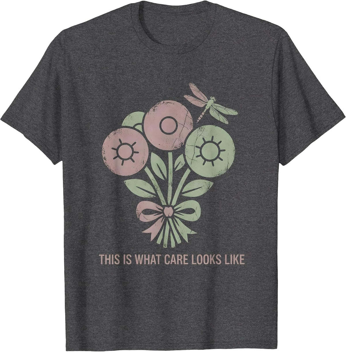 This Is What Care Looks Like Social Worker Design T-Shirt - Dark Heather Grey