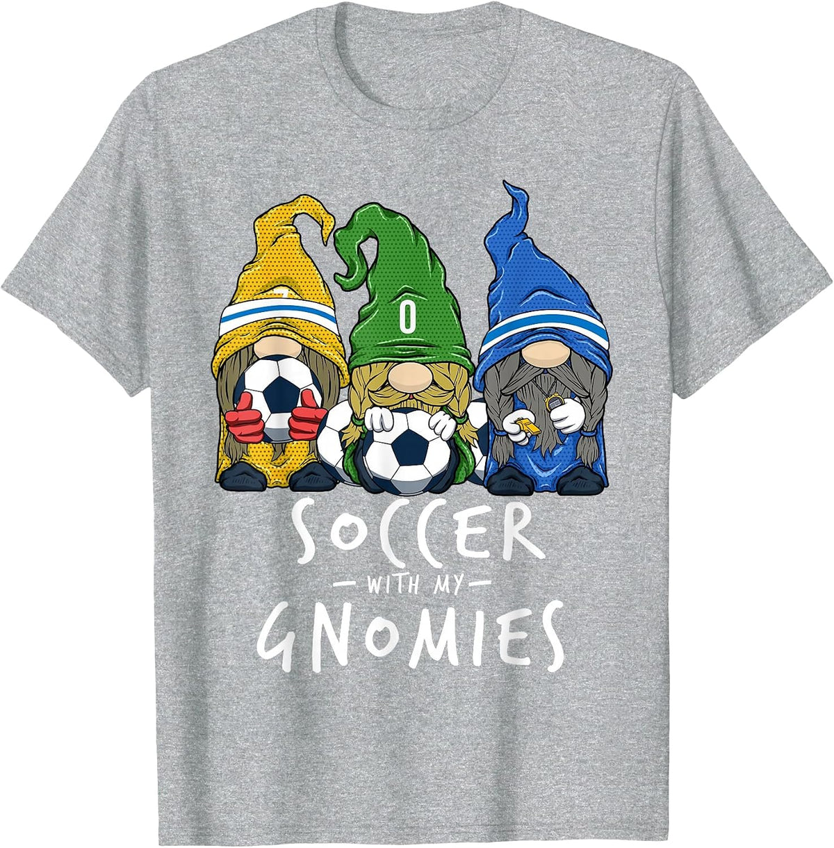 Soccer with My Gnomies for Soccer Gnomes Boys Men T-Shirt - Heather Grey