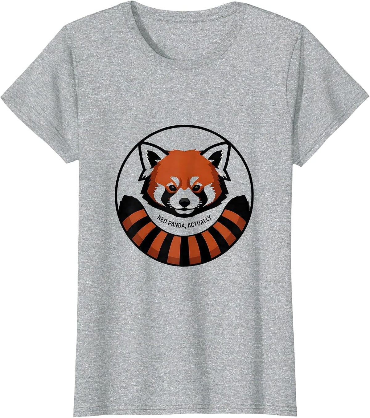 Women's Red Panda, Actually Funny Cute Panda Lover Humor T-Shirt - Heather Grey