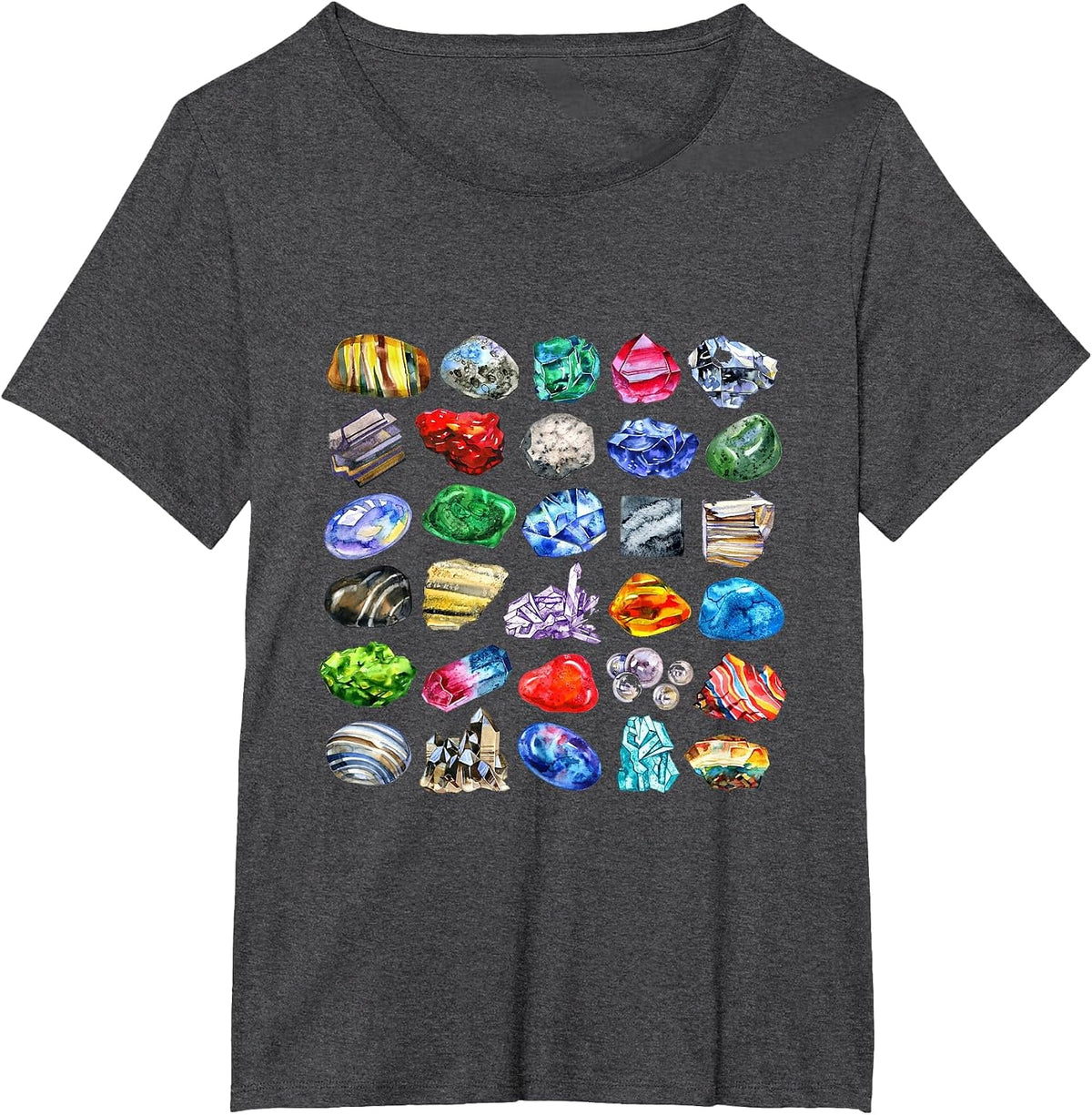 Minerals Gems and Crystals Rock Collecting T-Shirt - Dark Heather Grey