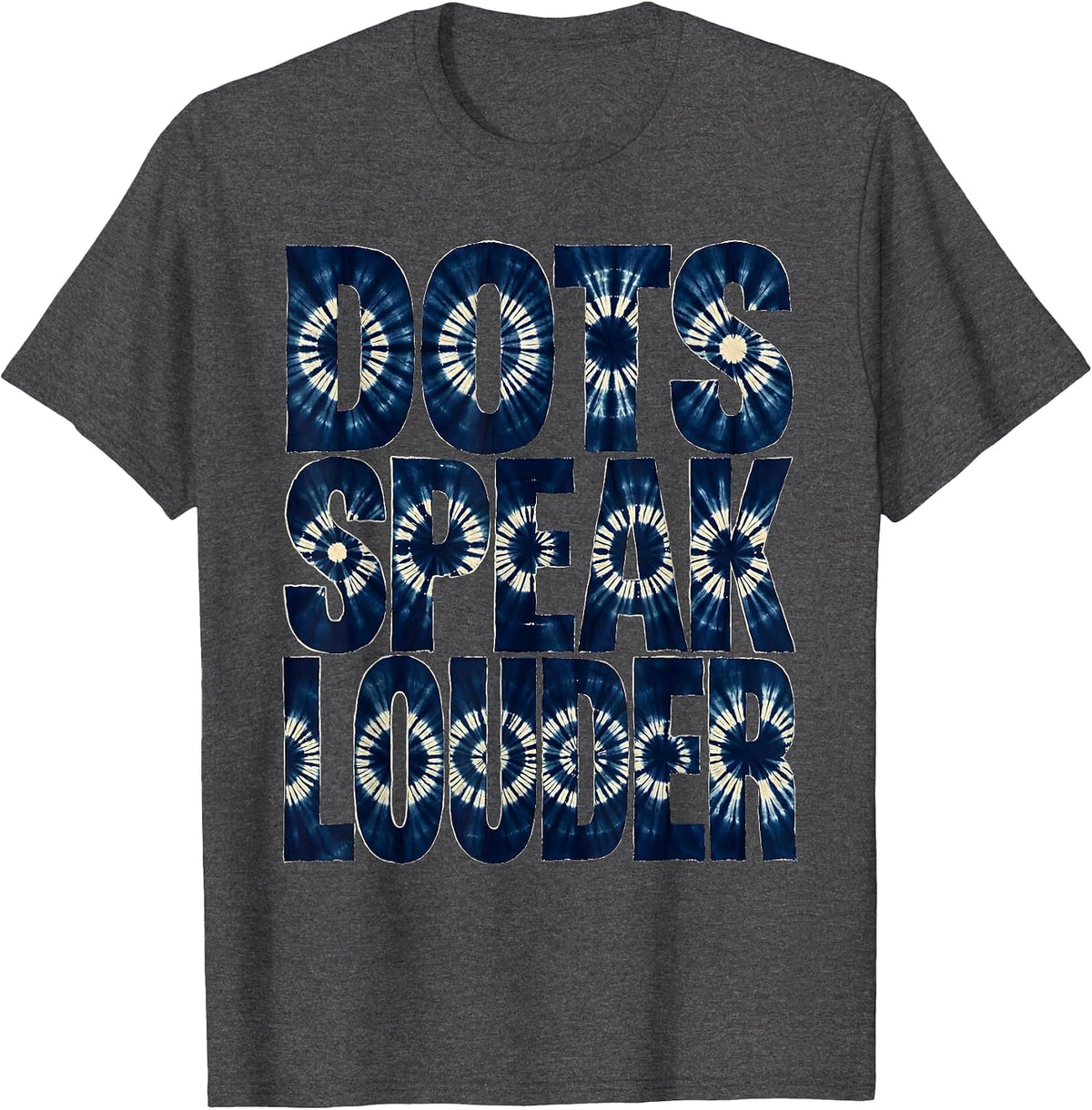 Men's Dots Speak Louder Bold Graphic Design T-Shirt - Dark Heather Grey