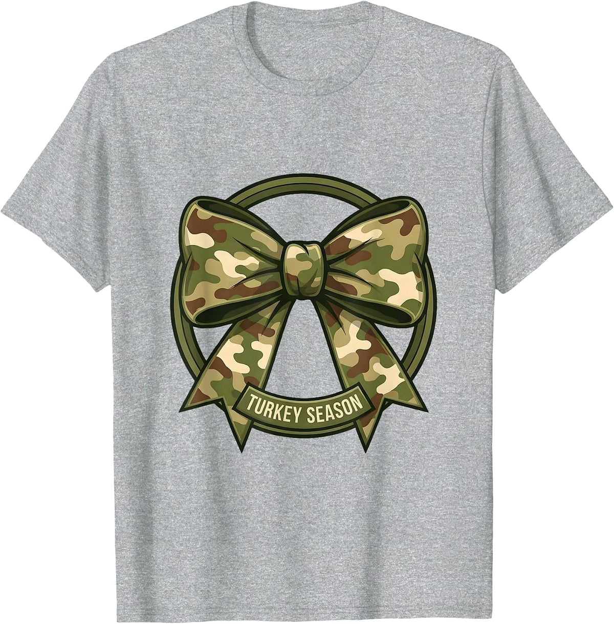 Men's Turkey Season Camo Bow Hunting Ol Lady Outdoor Pride T-Shirt - Heather Grey
