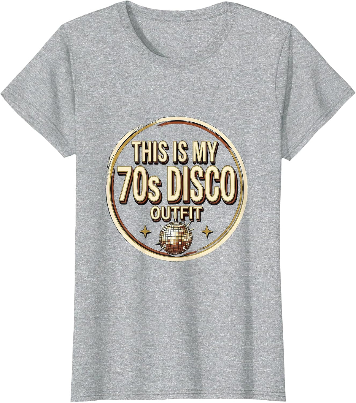 Women's This Is My 70s Disco Outfit Retro Party Costume Funny Disco T-Shirt - Heather Grey