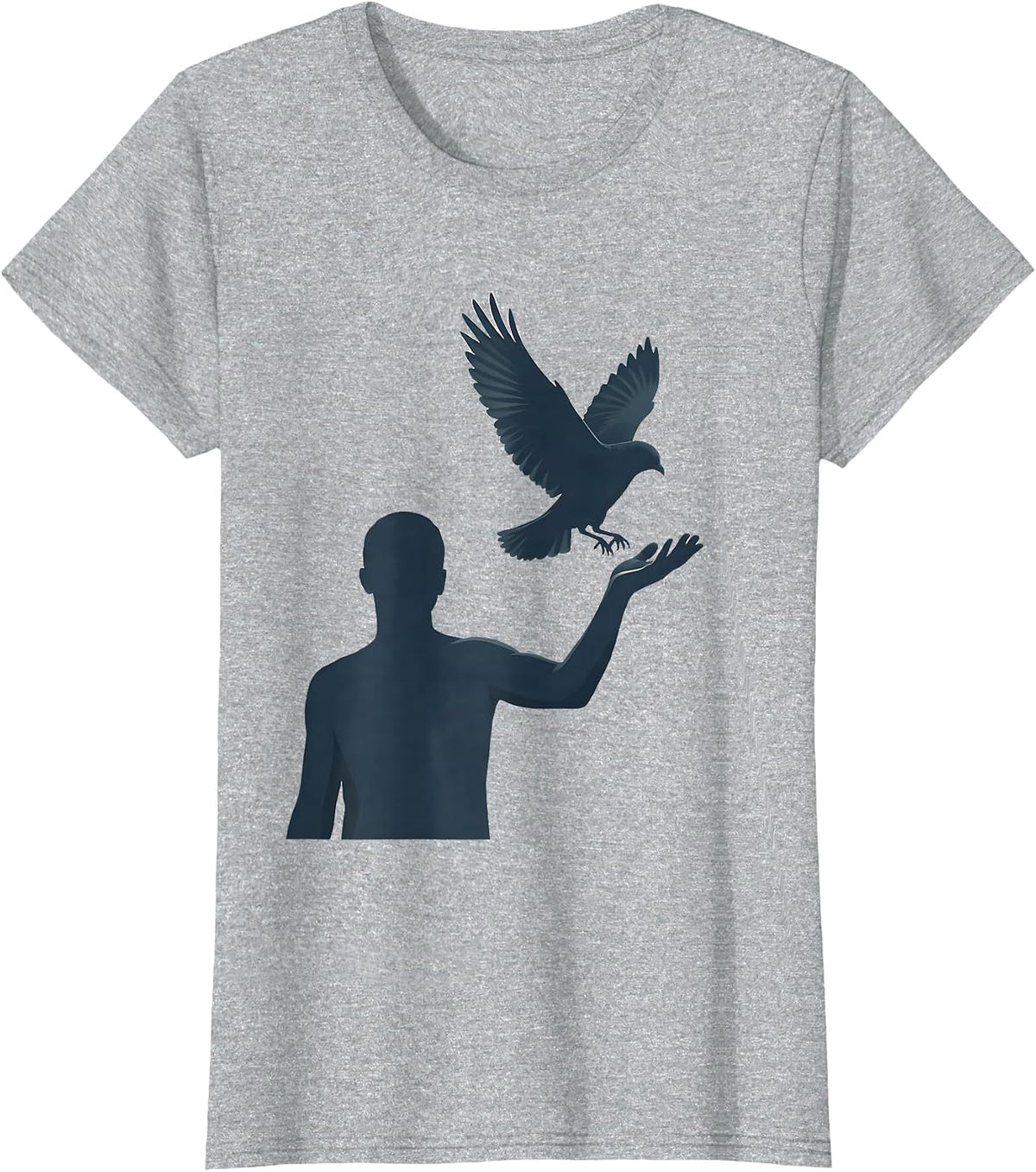 Social Worker Bird Release Graphic Design T-Shirt - Heather Grey