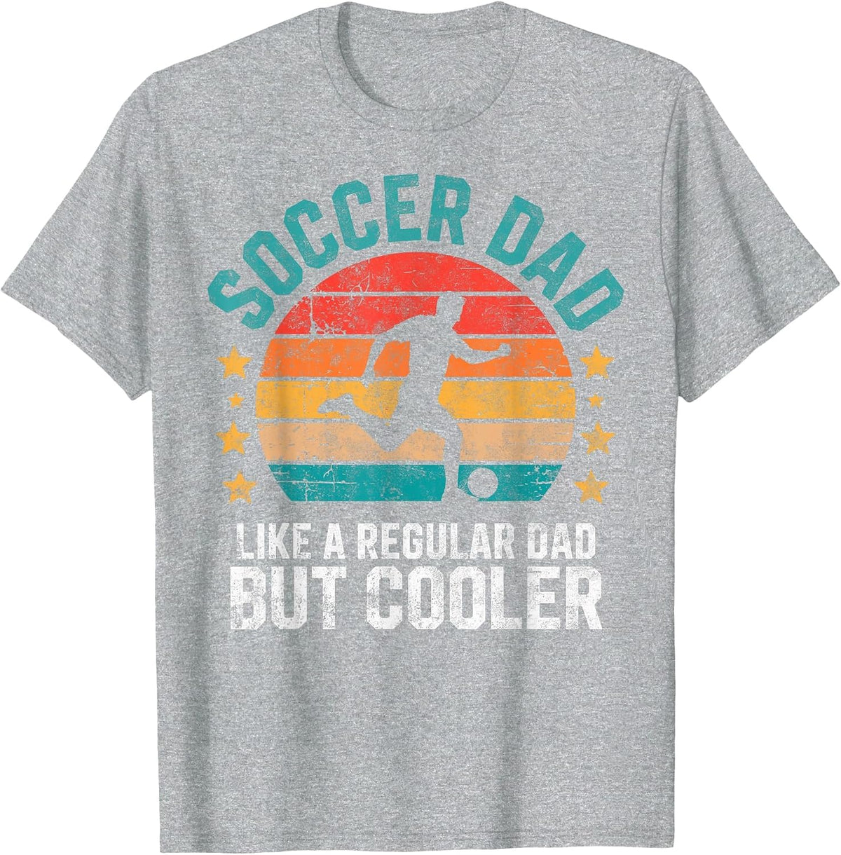 Vintage Soccer Player Dad Like a Regular Father But Cooler T-Shirt - Heather Grey