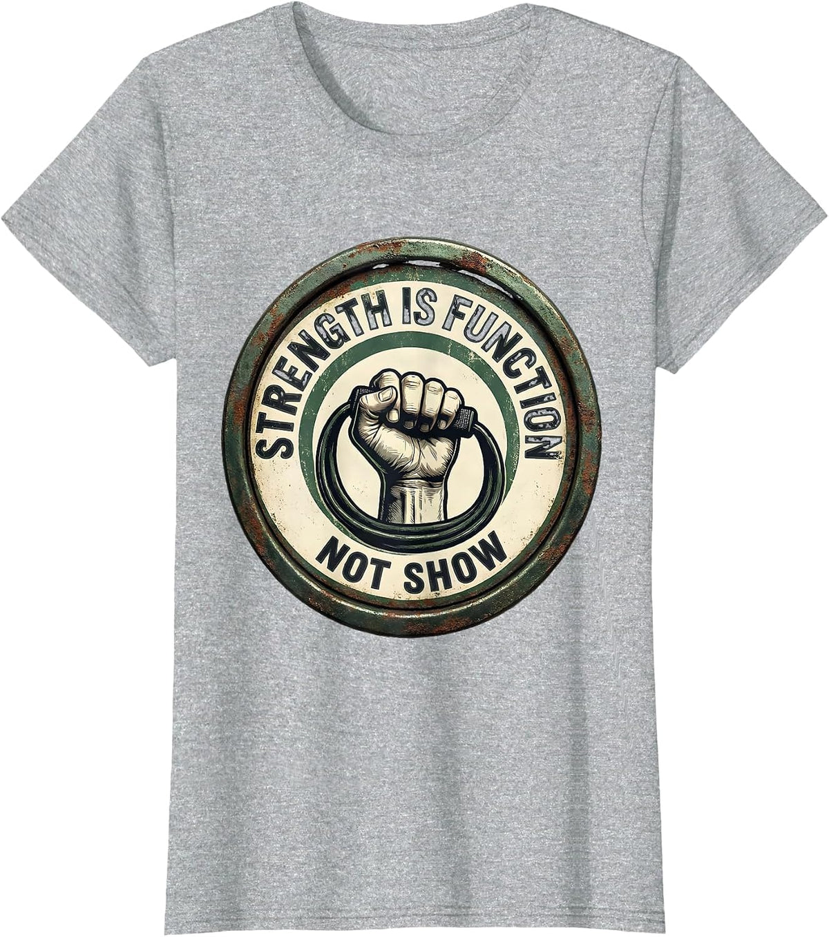 Strength Is Function, Not Show Vintage Physical Therapy T-Shirt - Heather Grey