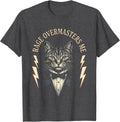 Men's Rage Overmasters Me Funny Tuxedo Cat Meme Humor T-Shirt - Dark Heather Grey
