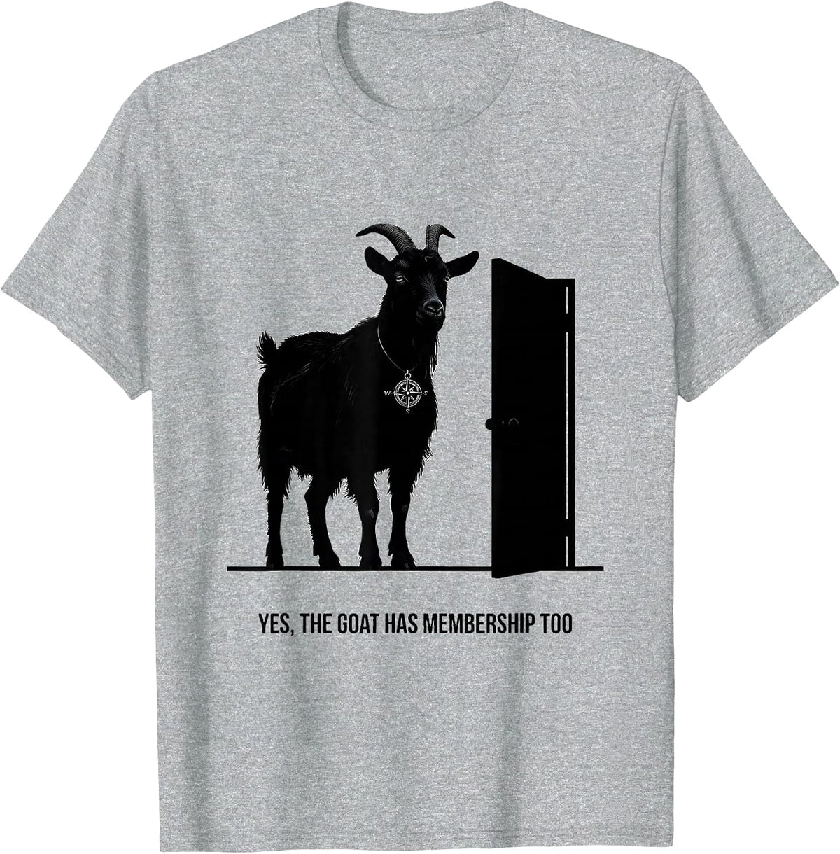 Men's Yes The Goat Has Membership Too Freemason Fraternal Pride T-Shirt - Heather Grey