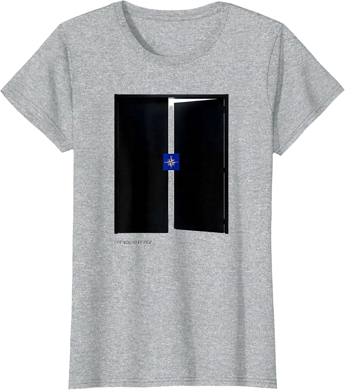 Women's See You At Lodge Masonic Square & Compass Freemason T-Shirt - Heather Grey