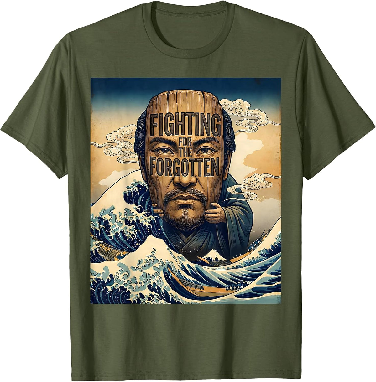 Fighting for the Forgotten Social Worker Design T-Shirt - Olive Green