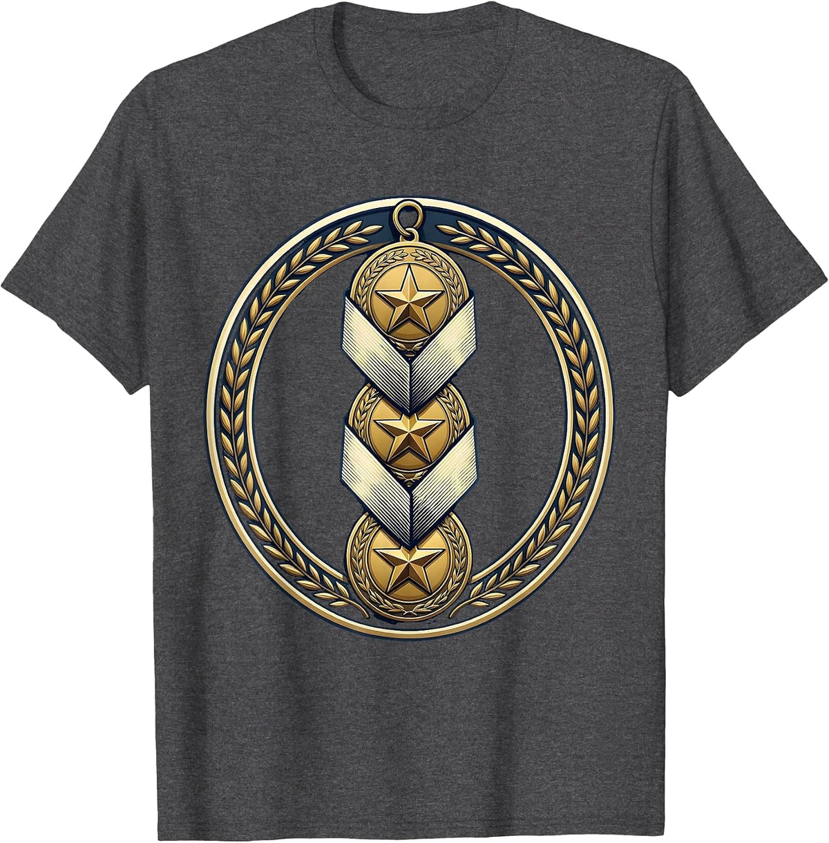 Men's Sped Teacher Patience Medals Graphic Design T-Shirt - Dark Heather Grey
