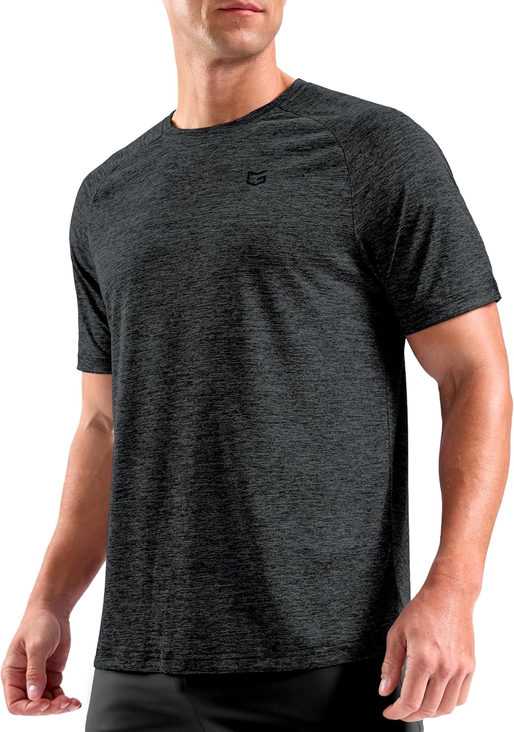 G Gradual Mens Workout Dry Fit Shirts Athletic Performance T-Shirts - Black