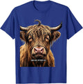Same Hair Different Day Funny Highland Cow Farm Humor T-Shirt - Royal Blue