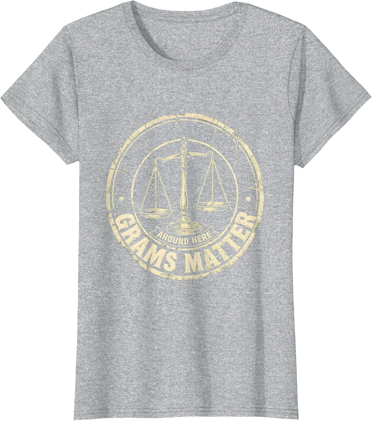 Grams Matter Here NICU Nurse Design T-Shirt - Heather Grey