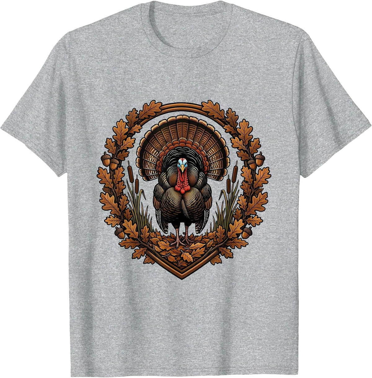 Men's Bottomland Camo Wild Turkey Strut Graphic T-Shirt - Heather Grey