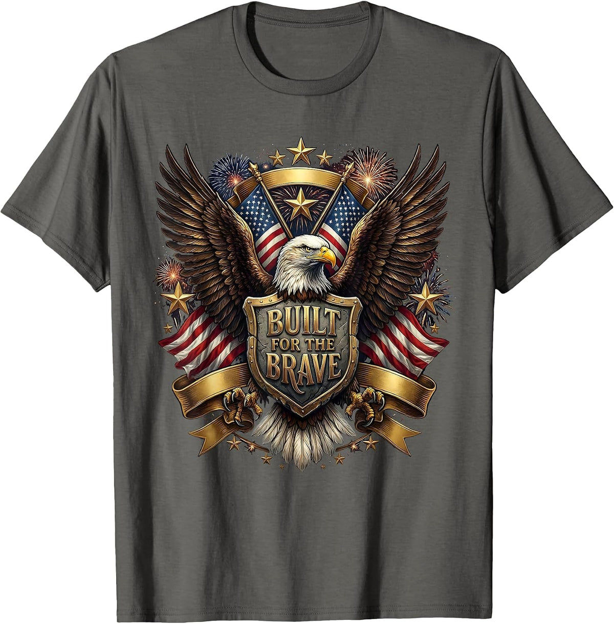 Built for the Brave Social Worker Design T-Shirt - Asphalt Grey