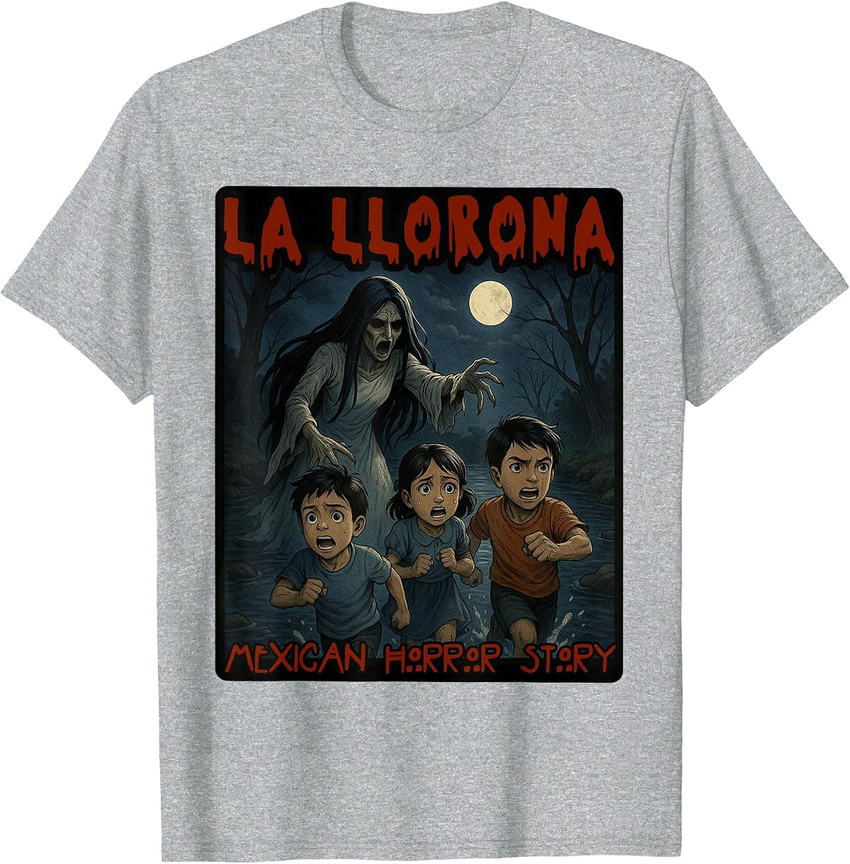 La llorona Mexican Fantastic Spanish Halloween T-Shirt - Heather Grey