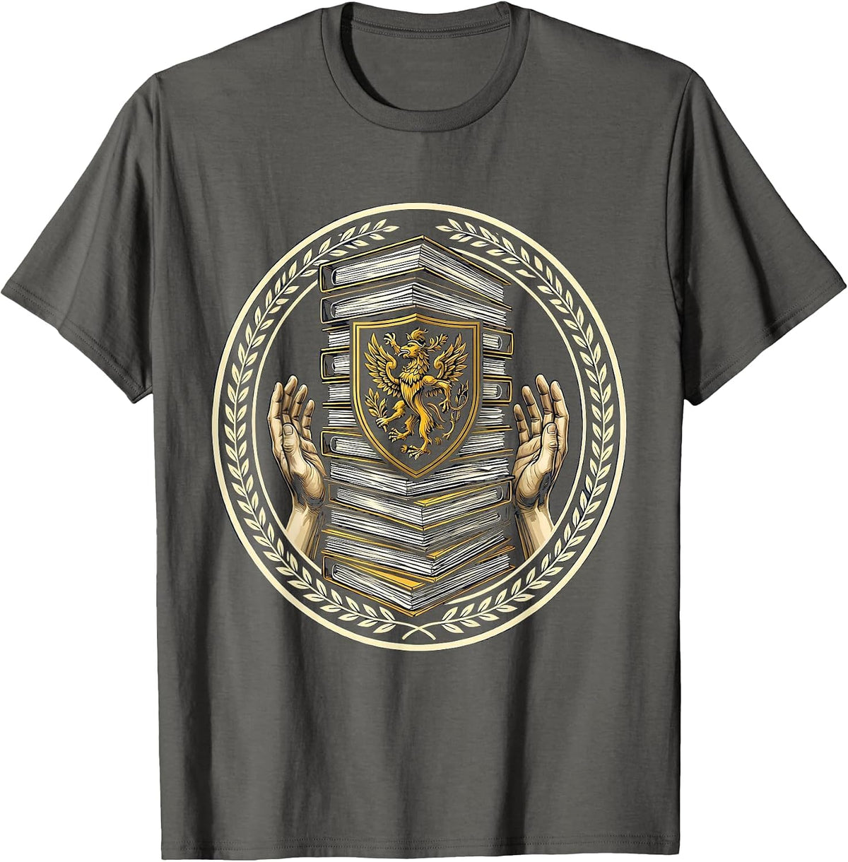 Men's Social Worker Overloaded Case Files Desk Graphic T-Shirt - Asphalt Grey