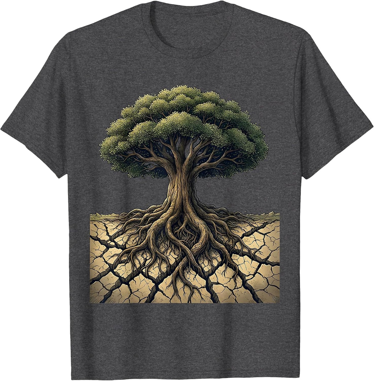 Social Worker Roots Tree Graphic Design Gift T-Shirt - Dark Heather Grey