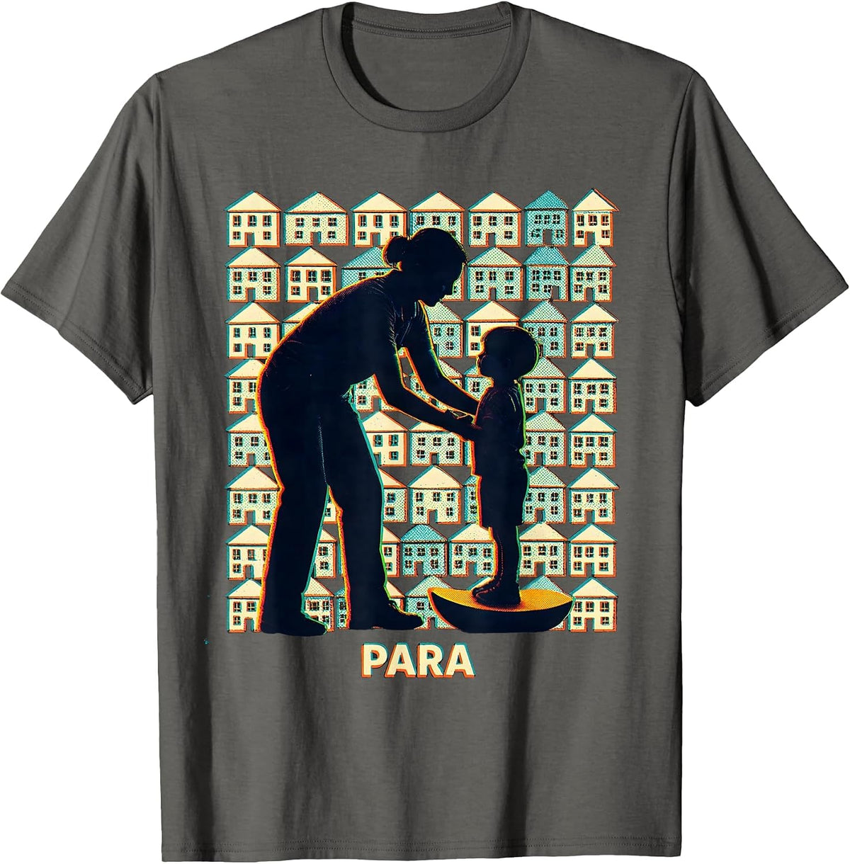 Men's Para Funny Paraprofessional Paraeducator Teacher T-Shirt - Asphalt Grey