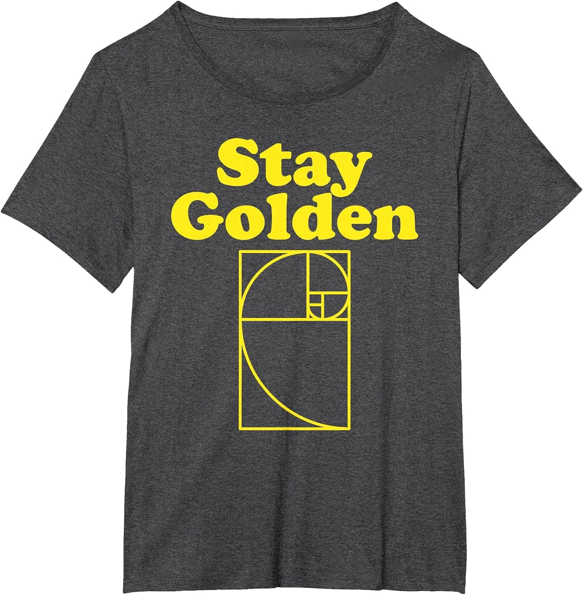 Golden Fibonacci Ratio Stay Golden T-Shirt - Dark Heather Grey