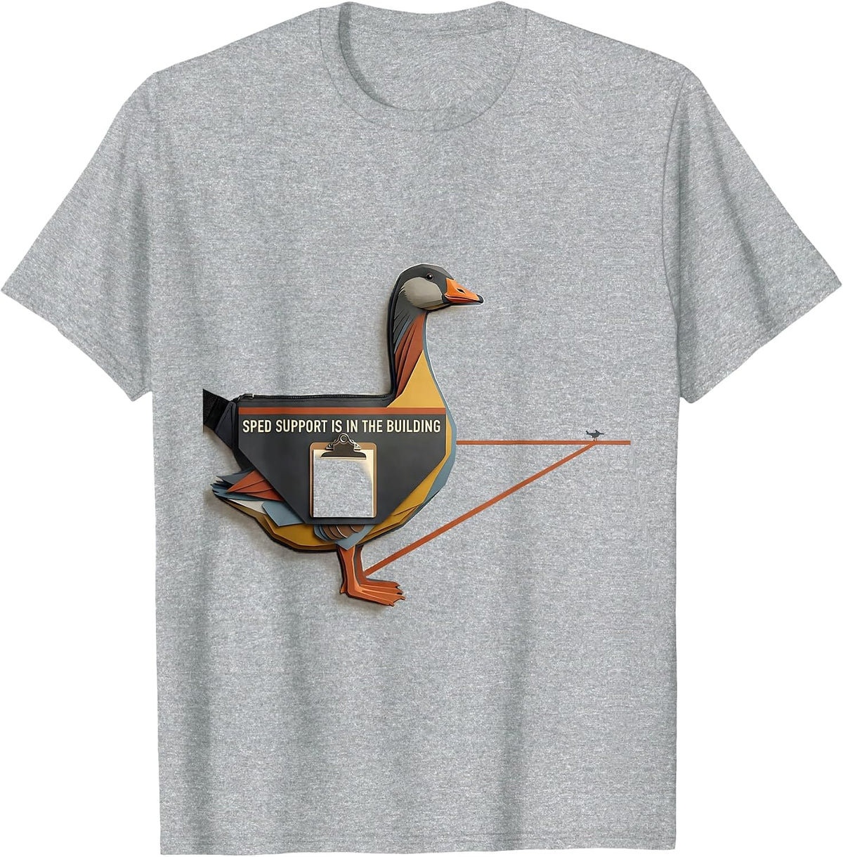 Men's SPED Support Is In The Building Funny Special Education T-Shirt - Heather Grey