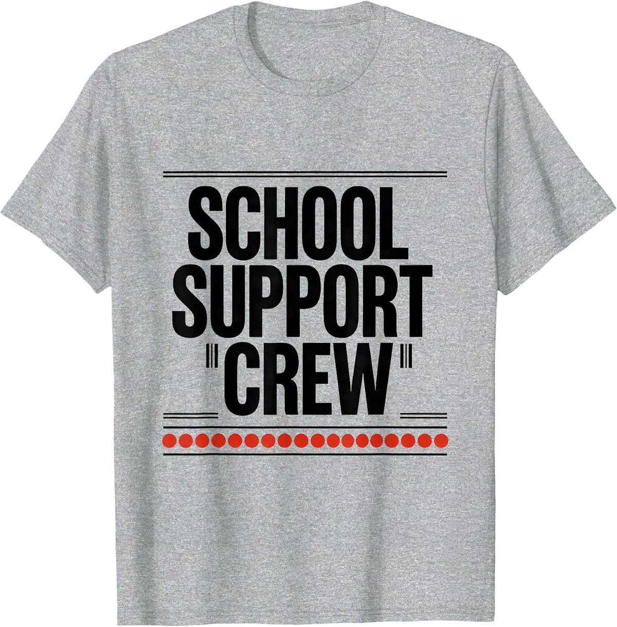 Men's School Support Crew Retro PTA Parent Volunteer Crew Pride T-Shirt - Heather Grey