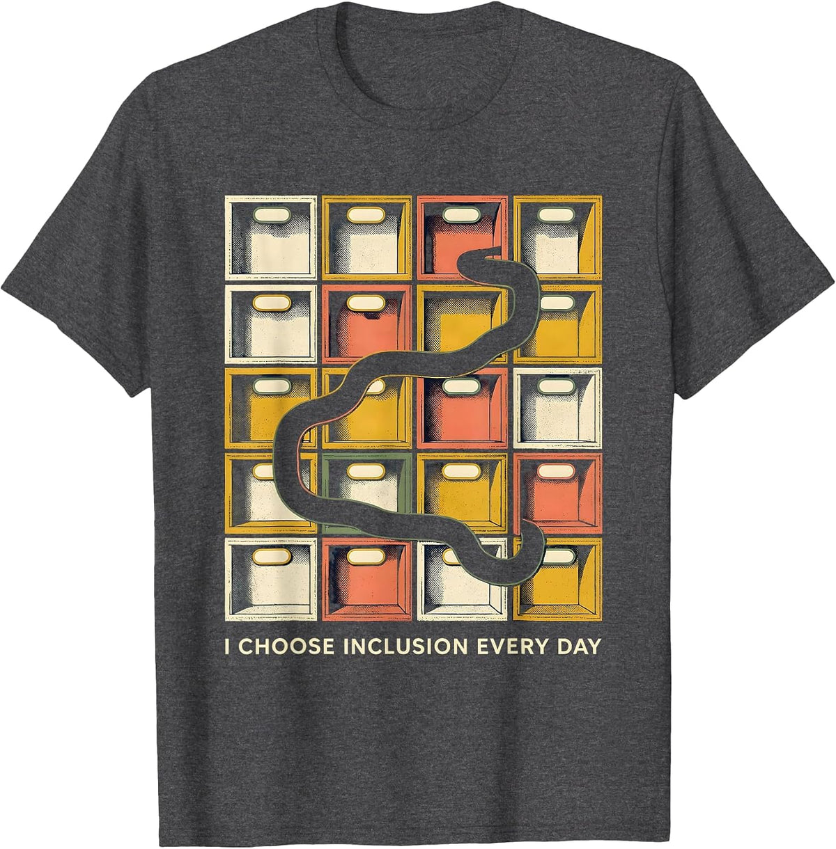 I Choose Inclusion Every Day Inspirational Special Ed T-Shirt - Dark Heather Grey