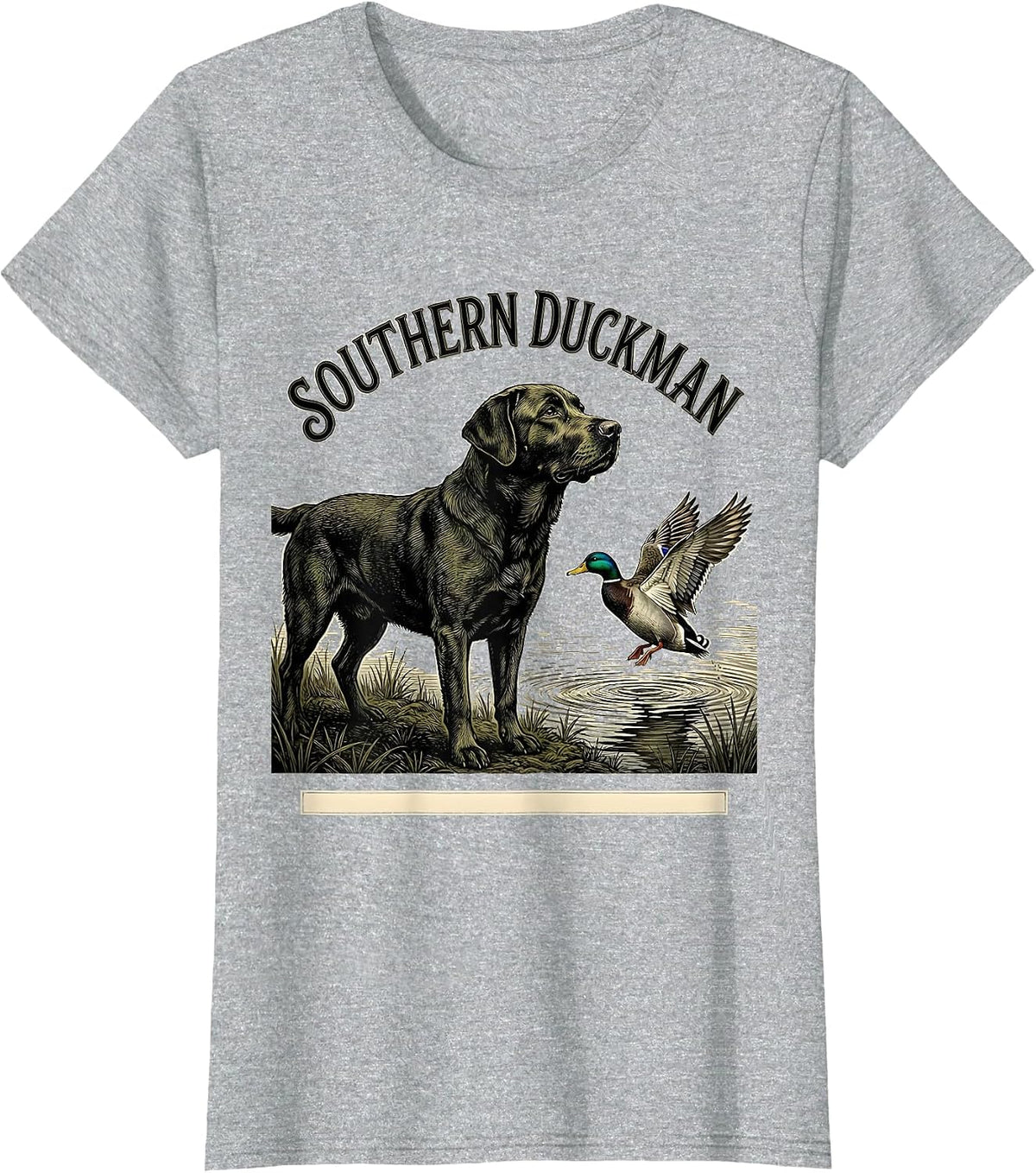 Southern Duckman Vintage Labrador Duck Hunting Heritage T-Shirt - Heather Grey