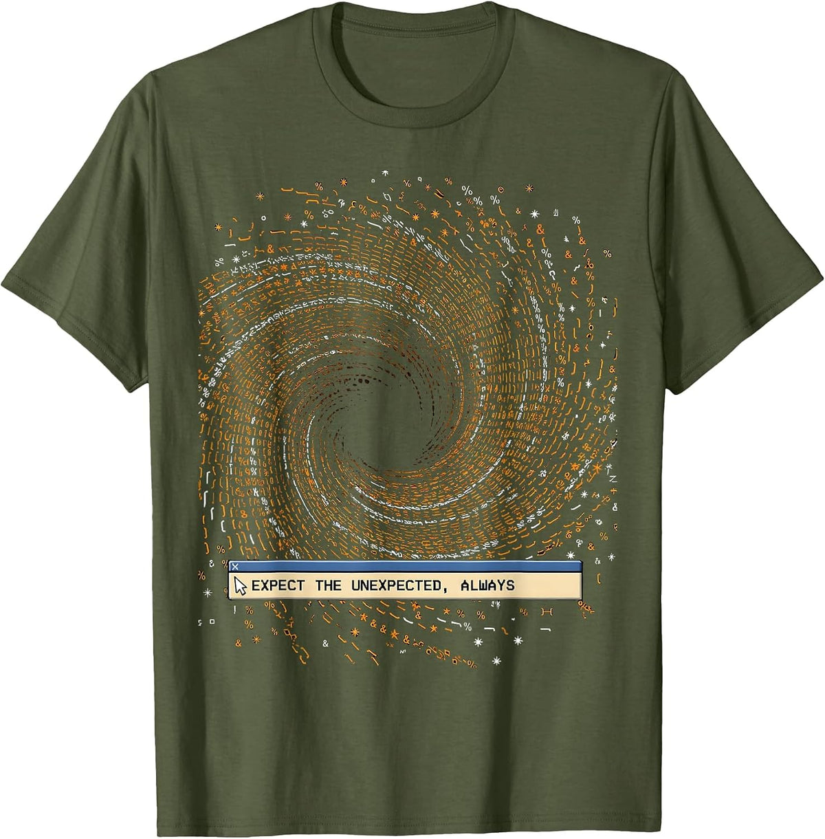 Chaos Coordinator Expect The Unexpected Design T-Shirt - Olive Green