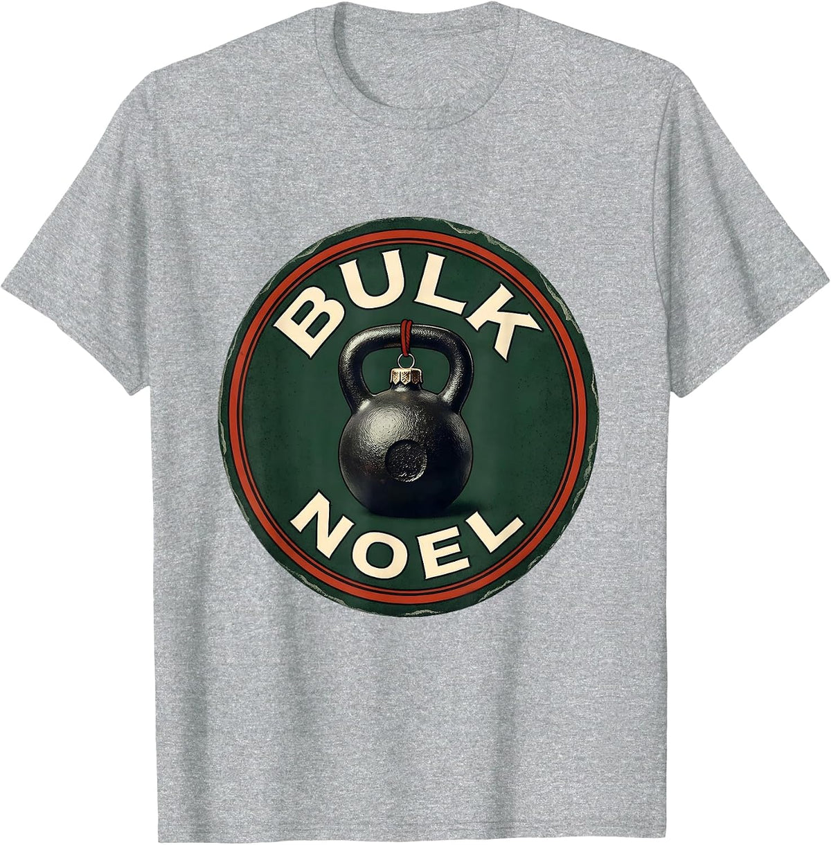Men's Bulk Noel Funny Christmas Weightlifting Gym Workout Gift T-Shirt - Heather Grey