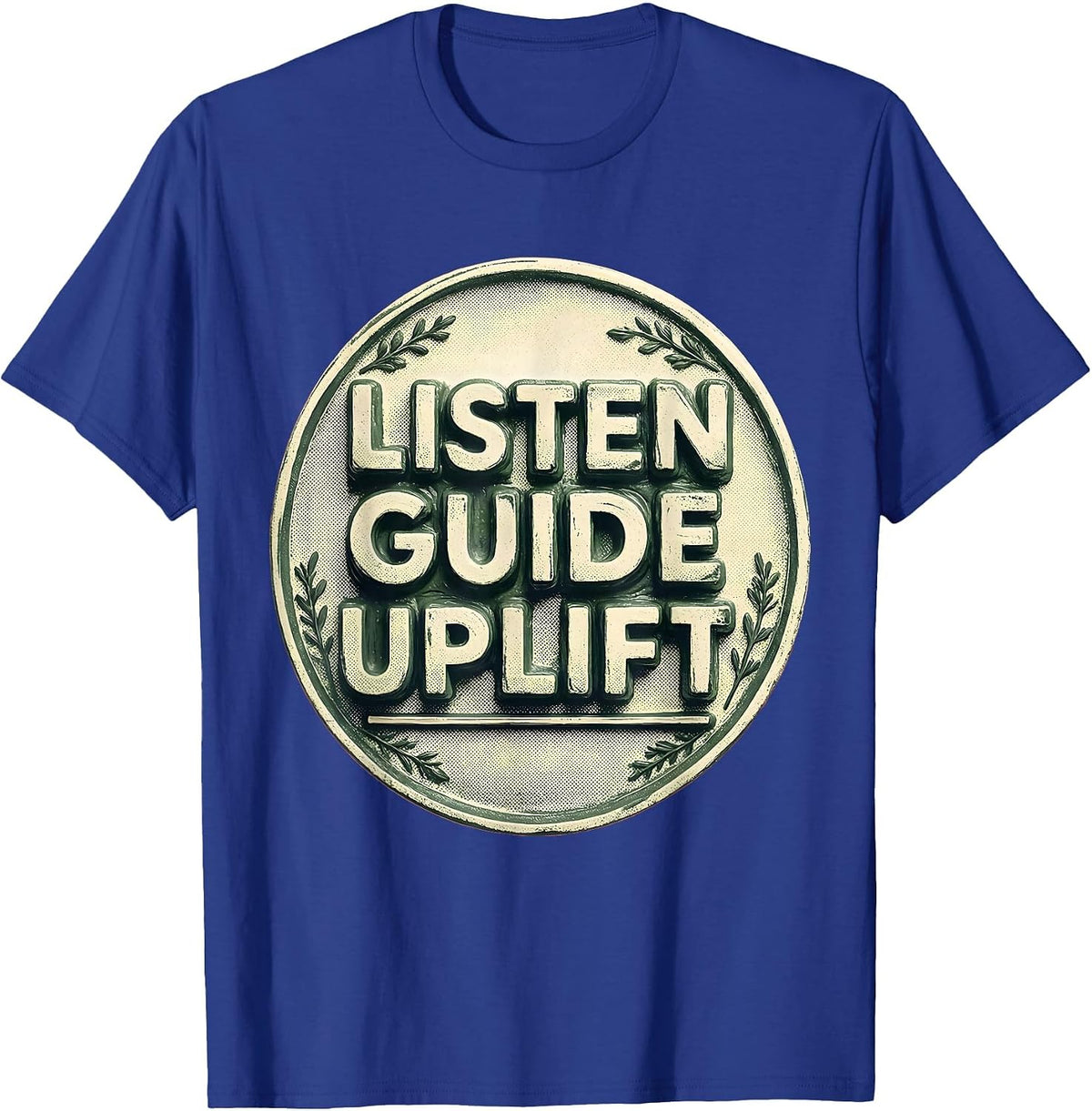 Listen Guide Uplift Groovy Social Worker Appreciation T-Shirt - Royal Blue