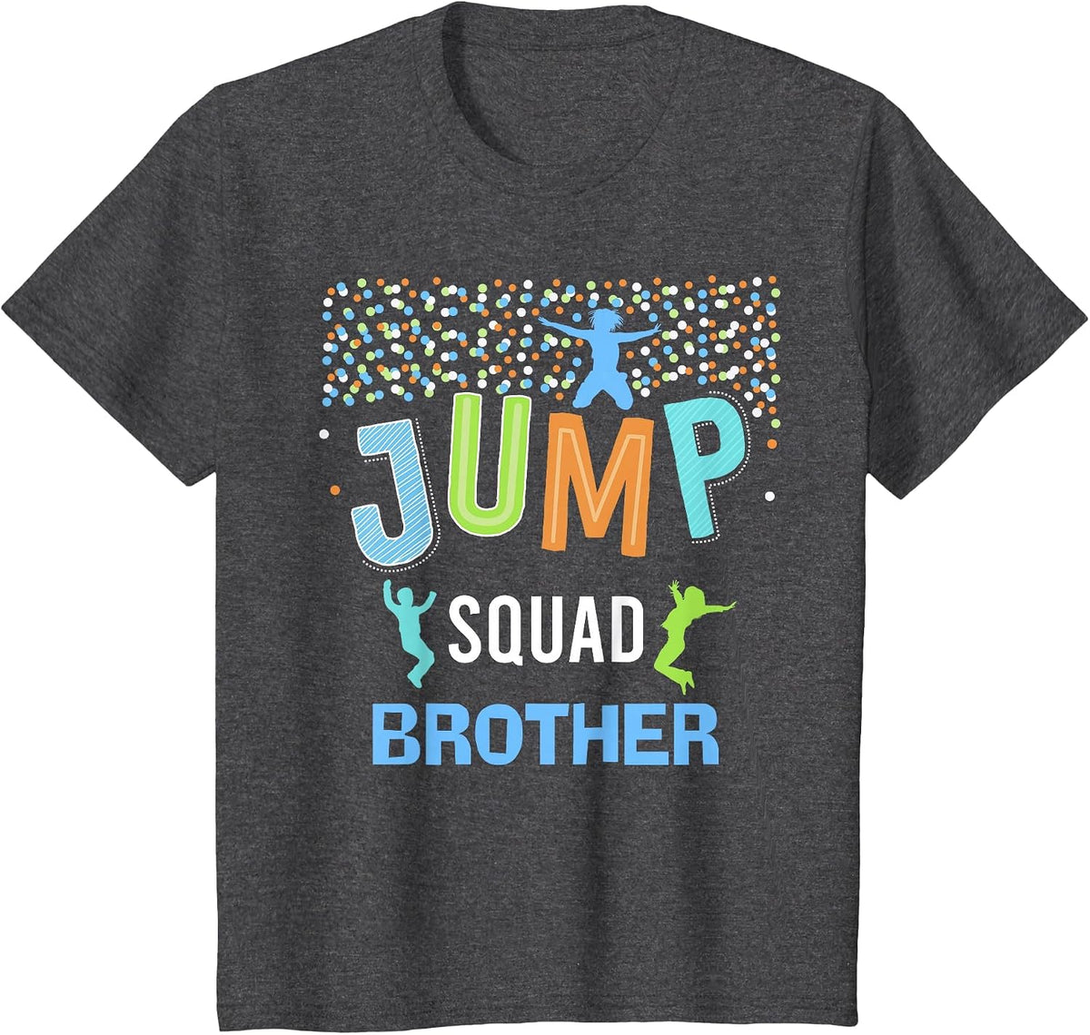 Brother Jump Squad Birthday Boy Trampoline Jumper Bday T-Shirt - Dark Heather Grey