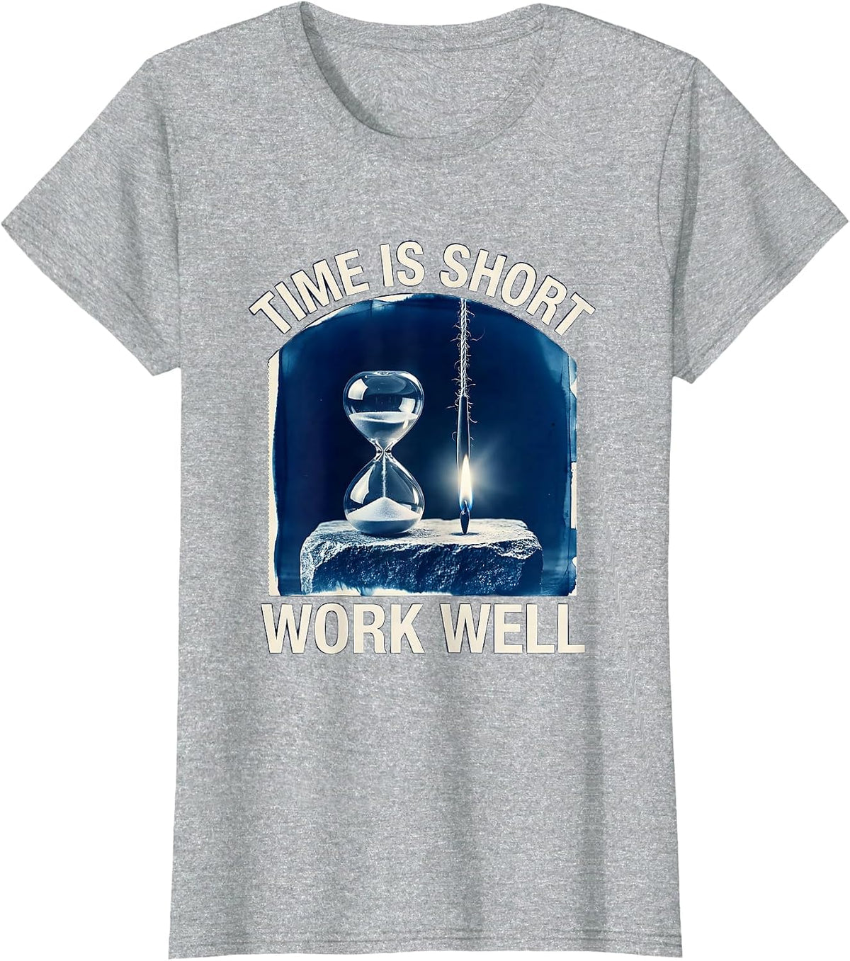 Women's Time Is Short Work Well Masonic Freemason Fraternal Pride T-Shirt - Heather Grey