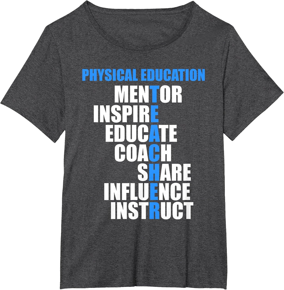 PE Physical Education Teacher - for PE Teacher T-Shirt - Dark Heather Grey